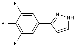 3-(4-Bromo-3,5-difluorophenyl)-1H-pyrazole Structure