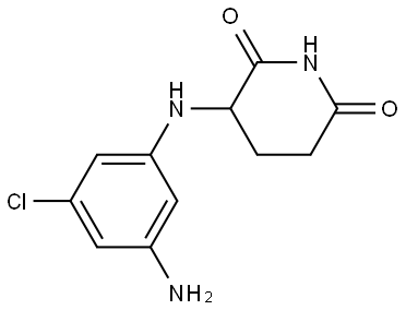 3-((3-amino-5-chlorophenyl)amino)piperidine-2,6-dione Structure