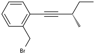 (S)-1-(bromomethyl)-2-(3-methylpent-1-yn-1-yl)benzene Structure