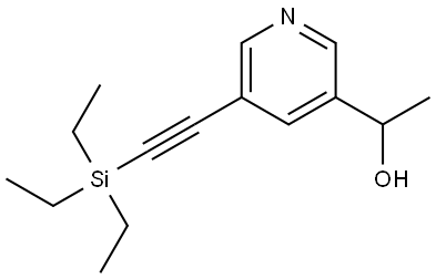 α-Methyl-5-[2-(triethylsilyl)ethynyl]-3-pyridinemethanol 구조식 이미지