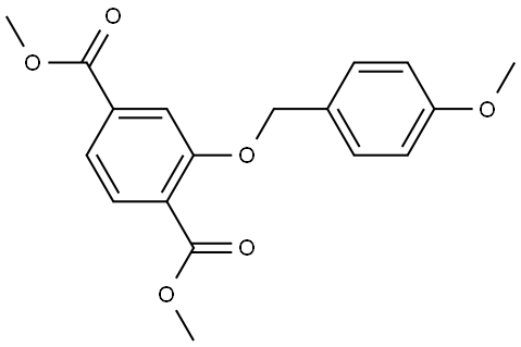 1,4-Benzenedicarboxylic acid, 2-[(4-methoxyphenyl)methoxy]-, 1,4-dimethyl ester Structure