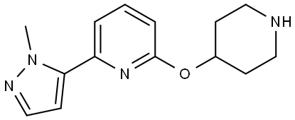 2-(1-methyl-1H-pyrazol-5-yl)-6-(piperidin-4-yloxy)pyridine Structure