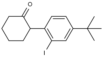 2-(4-(tert-butyl)-2-iodophenyl)cyclohexan-1-one Structure