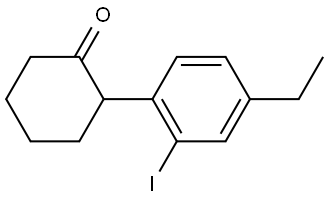 2-(4-ethyl-2-iodophenyl)cyclohexan-1-one 구조식 이미지