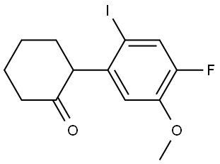 2-(4-fluoro-2-iodo-5-methoxyphenyl)cyclohexan-1-one Structure