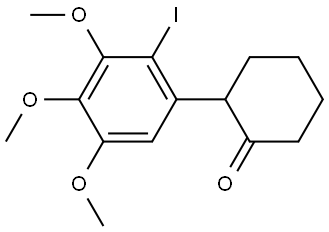 2-(2-iodo-3,4,5-trimethoxyphenyl)cyclohexan-1-one Structure