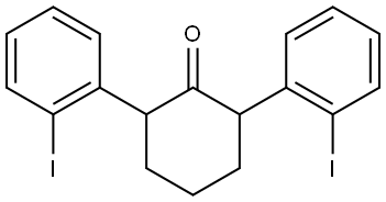 2,6-bis(2-iodophenyl)cyclohexan-1-one 구조식 이미지