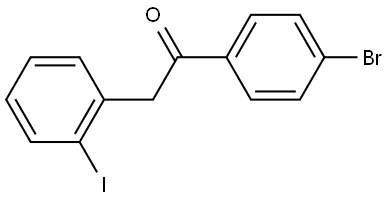 1-(4-bromophenyl)-2-(2-iodophenyl)ethan-1-one 구조식 이미지