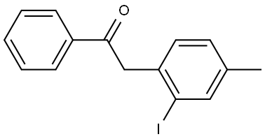 2-(2-iodo-4-methylphenyl)-1-phenylethan-1-one Structure