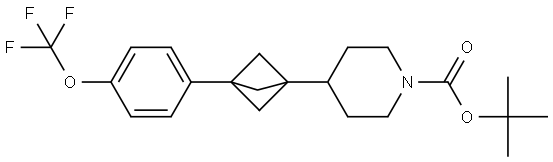 1,1-Dimethylethyl 4-[3-[4-(trifluoromethoxy)phenyl]bicyclo[1.1.1]pent-1-yl]-1-pi… Structure