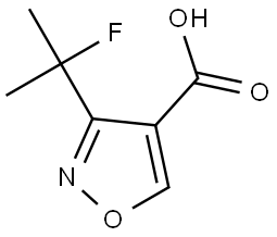3-(2-Fluoropropan-2-yl)isoxazole-4-carboxylic acid 구조식 이미지