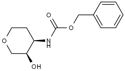 (3R,4R)-(3-Hydroxy-tetrahydro-pyran-4-yl)-carbamic acid benzyl ester Structure