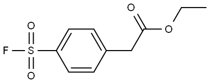 Benzeneacetic acid, 4-(fluorosulfonyl)-, ethyl ester Structure