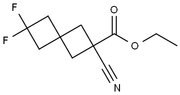 ethyl 2-cyano-6,6-difluorospiro[3.3]heptane-2-carboxylate Structure