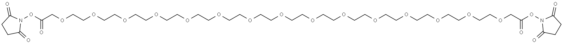 bis(2,5-dioxopyrrolidin-1-yl) 3,6,9,12,15,18,21,24,27,30,33,36,39,42,45-pentadecaoxaheptatetracontanedioate Structure