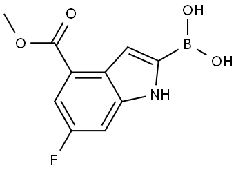 (6-Fluoro-4-(methoxycarbonyl)-1H-indol-2-yl)boronic acid Structure