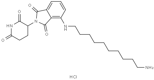 Thalidomide-NH-C10-NH2 hydrochloride Structure