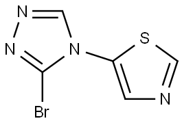 5-(3-bromo-4H-1,2,4-triazol-4-yl)thiazole Structure