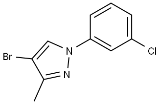 4-bromo-1-(3-chlorophenyl)-3-methyl-1H-pyrazole Structure