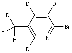 2-bromo-5-(difluoromethyl-d)pyridine-3,4,6-d3 구조식 이미지