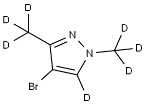 4-bromo-1,3-bis(methyl-d3)-1H-pyrazole-5-d Structure