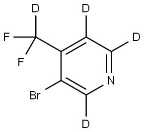 3-bromo-4-(difluoromethyl-d)pyridine-2,5,6-d3 Structure