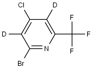 2-bromo-4-chloro-6-(trifluoromethyl)pyridine-3,5-d2 Structure