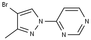 4-(4-bromo-3-methyl-1H-pyrazol-1-yl)pyrimidine Structure
