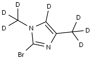 2-bromo-1,4-bis(methyl-d3)-1H-imidazole-5-d Structure