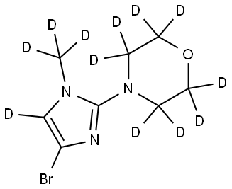 4-(4-bromo-1-(methyl-d3)-1H-imidazol-2-yl-5-d)morpholine-2,2,3,3,5,5,6,6-d8 Structure