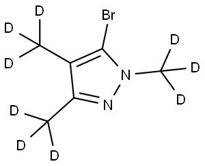 5-bromo-1,3,4-tris(methyl-d3)-1H-pyrazole Structure