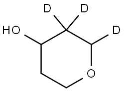tetrahydro-2H-pyran-2,3,3-d3-4-ol Structure
