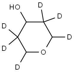 tetrahydro-2H-pyran-2,3,3,5,5,6-d6-4-ol 구조식 이미지
