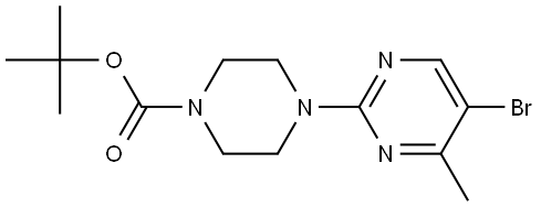 tert-butyl 4-(5-bromo-4-methylpyrimidin-2-yl)piperazine-1-carboxylate Structure