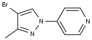 4-(4-bromo-3-methyl-1H-pyrazol-1-yl)pyridine Structure