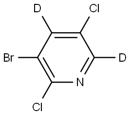 3-bromo-2,5-dichloropyridine-4,6-d2 Structure