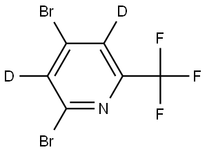 2,4-dibromo-6-(trifluoromethyl)pyridine-3,5-d2 Structure
