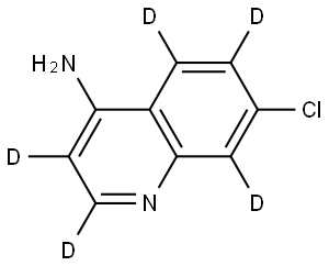 7-chloroquinolin-2,3,5,6,8-d5-4-amine Structure