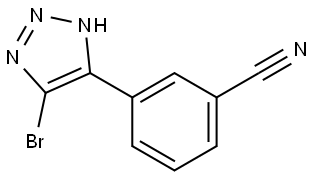 3-(5-bromo-1H-1,2,3-triazol-4-yl)benzonitrile Structure