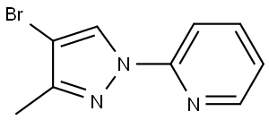 2-(4-bromo-3-methyl-1H-pyrazol-1-yl)pyridine Structure