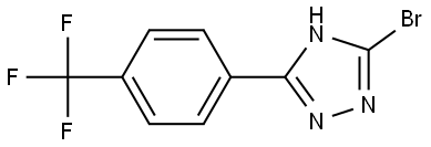 3-bromo-5-(4-(trifluoromethyl)phenyl)-4H-1,2,4-triazole Structure
