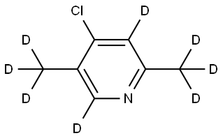 4-chloro-2,5-bis(methyl-d3)pyridine-3,6-d2 Structure