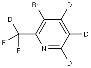 3-bromo-2-(difluoromethyl-d)pyridine-4,5,6-d3 구조식 이미지