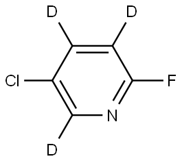 5-chloro-2-fluoropyridine-3,4,6-d3 구조식 이미지