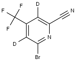 6-bromo-4-(trifluoromethyl)picolinonitrile-3,5-d2 구조식 이미지