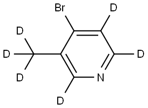 4-bromo-3-(methyl-d3)pyridine-2,5,6-d3 Structure