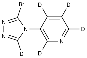 3-(3-bromo-4H-1,2,4-triazol-4-yl-5-d)pyridine-2,4,5,6-d4 Structure