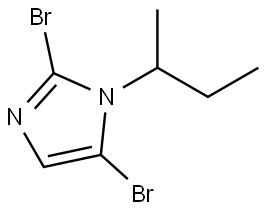 2,5-dibromo-1-(sec-butyl)-1H-imidazole Structure