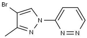 3-(4-bromo-3-methyl-1H-pyrazol-1-yl)pyridazine Structure