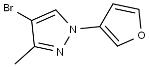 4-bromo-1-(furan-3-yl)-3-methyl-1H-pyrazole Structure